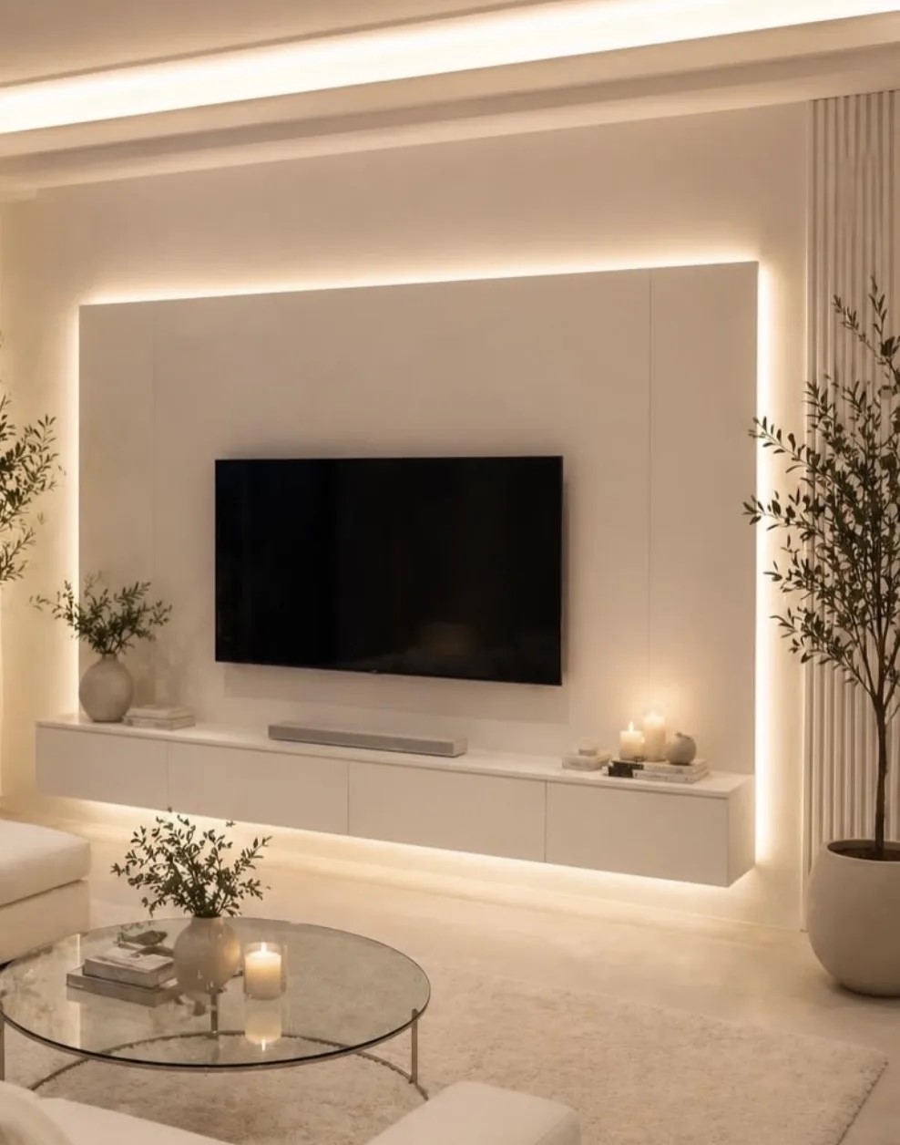 Modern illuminated media wall project